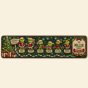 Mischievous Family Quilted Table Runner - Personalized Christmas Gifts For Family 02nati050926