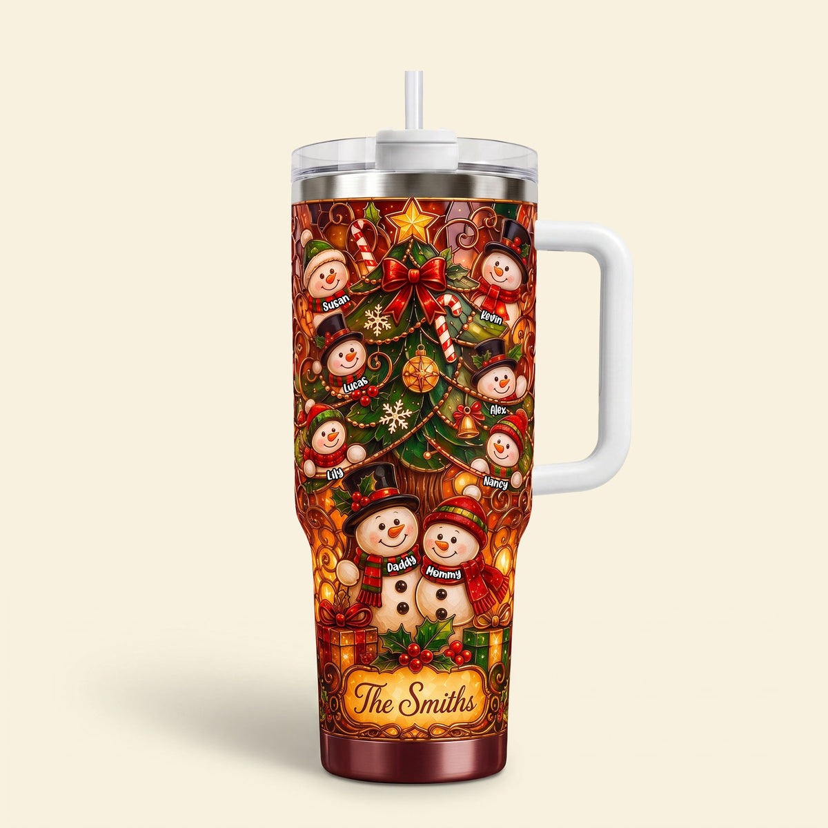 Snowman Family Tumbler – Personalized Christmas Gifts For Family 01pati190826-Homacus
