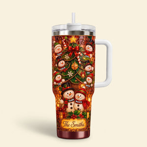 Snowman Family Tumbler – Personalized Christmas Gifts For Family 01pati190826-Homacus