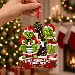 Grouchy Mischief Couples Acrylic Ornament - Personalized Christmas Gifts For Couples 03tyti170926