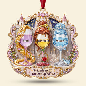 Princess Wine Glasses Acrylic Ornament - Personalized Christmas Gifts For Besties 03nati150826