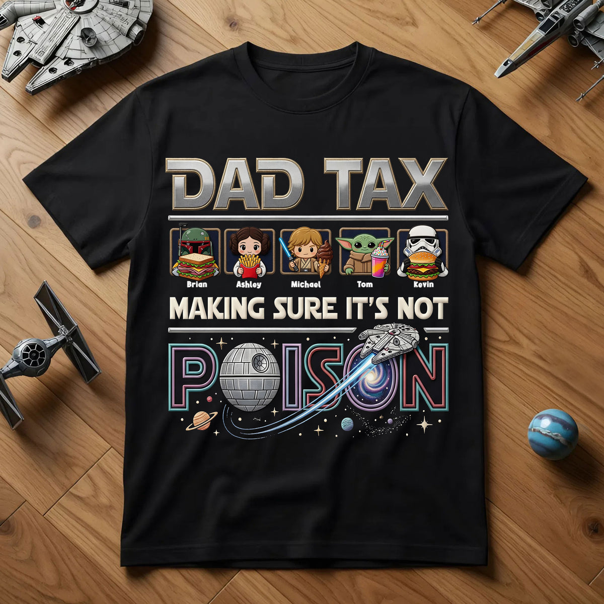 Funny Space Dad Shirt Personalized Gifts For Dad 04PATI250526-Homacus