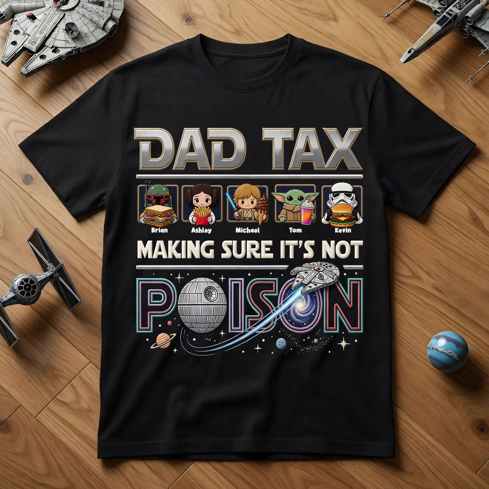 Funny Space Dad Shirt Personalized Gifts For Dad 04PATI250526-Homacus