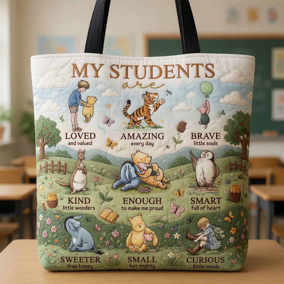 Teaching With Heart Tote Bag - Personalized Gifts For Teacher 02NATI230726