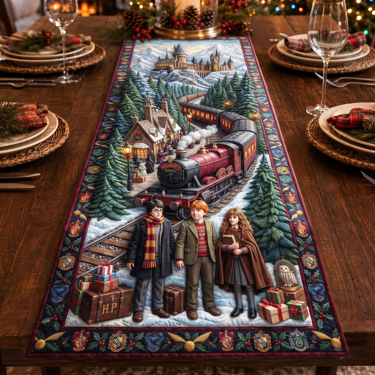 Enchanted Academy Quilted Table Runner - Personalized Christmas Gifts 06tyti120826-Homacus