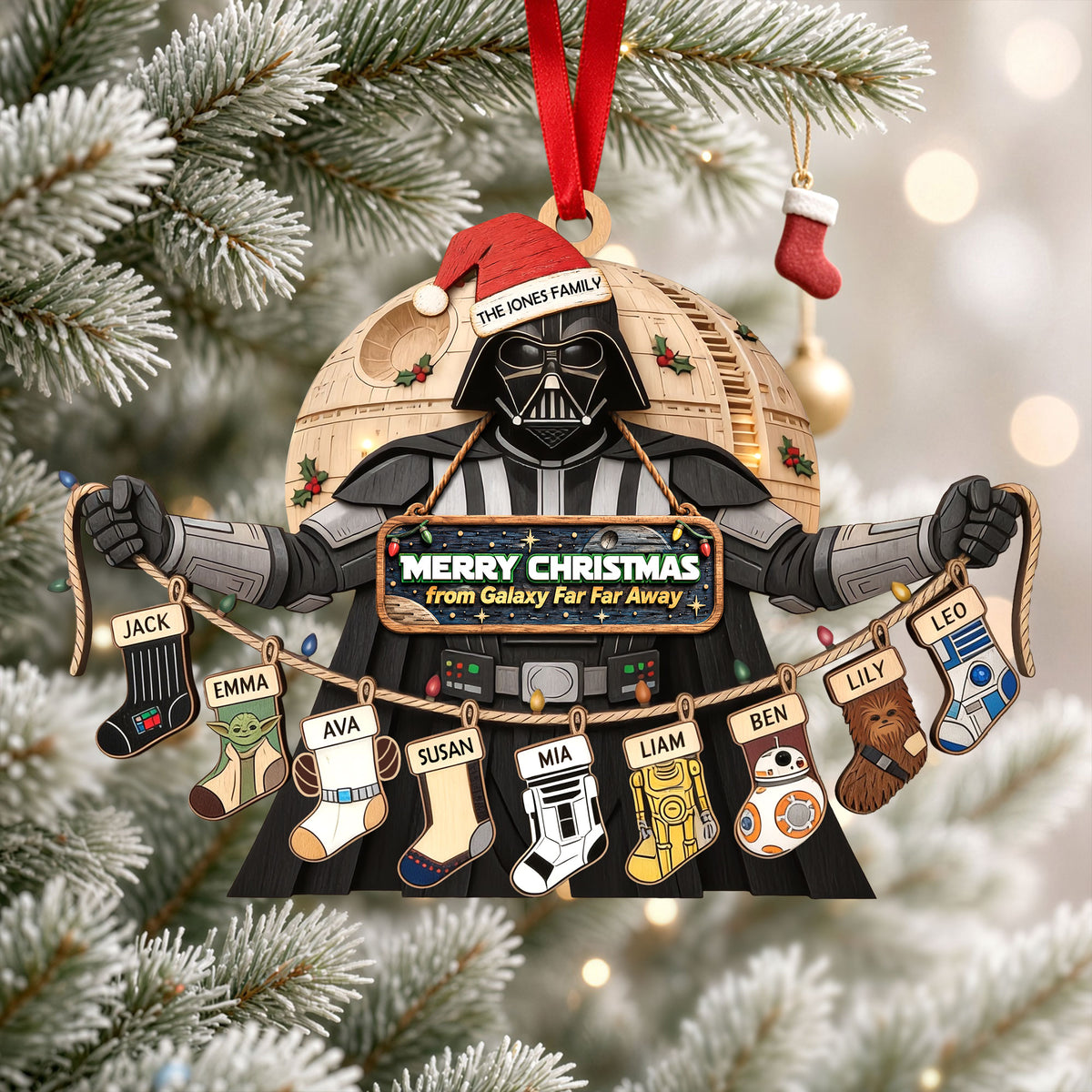 Cosmic Christmas Stocking Ornament, Personalized Gifts For Family 03qhti100926-Homacus