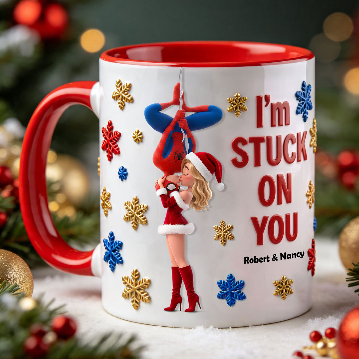 Love Story Christmas Accent Mug - Personalized Gifts For Couple 03HUTI290826