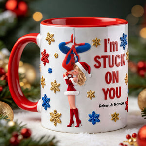 Love Story Christmas Accent Mug - Personalized Gifts For Couple 03HUTI290826