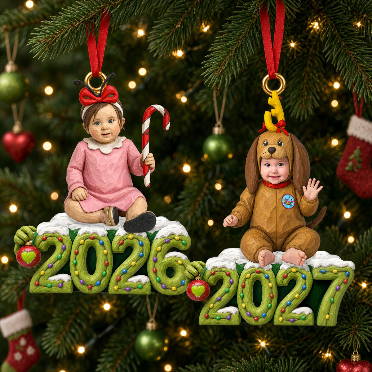 Happy Family Christmas Ornament - Custom Photo Gifts For Family 03huti110926-Homacus