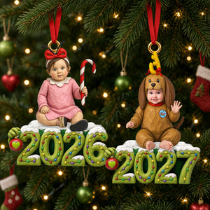Happy Family Christmas Ornament - Custom Photo Gifts For Family 03huti110926-Homacus