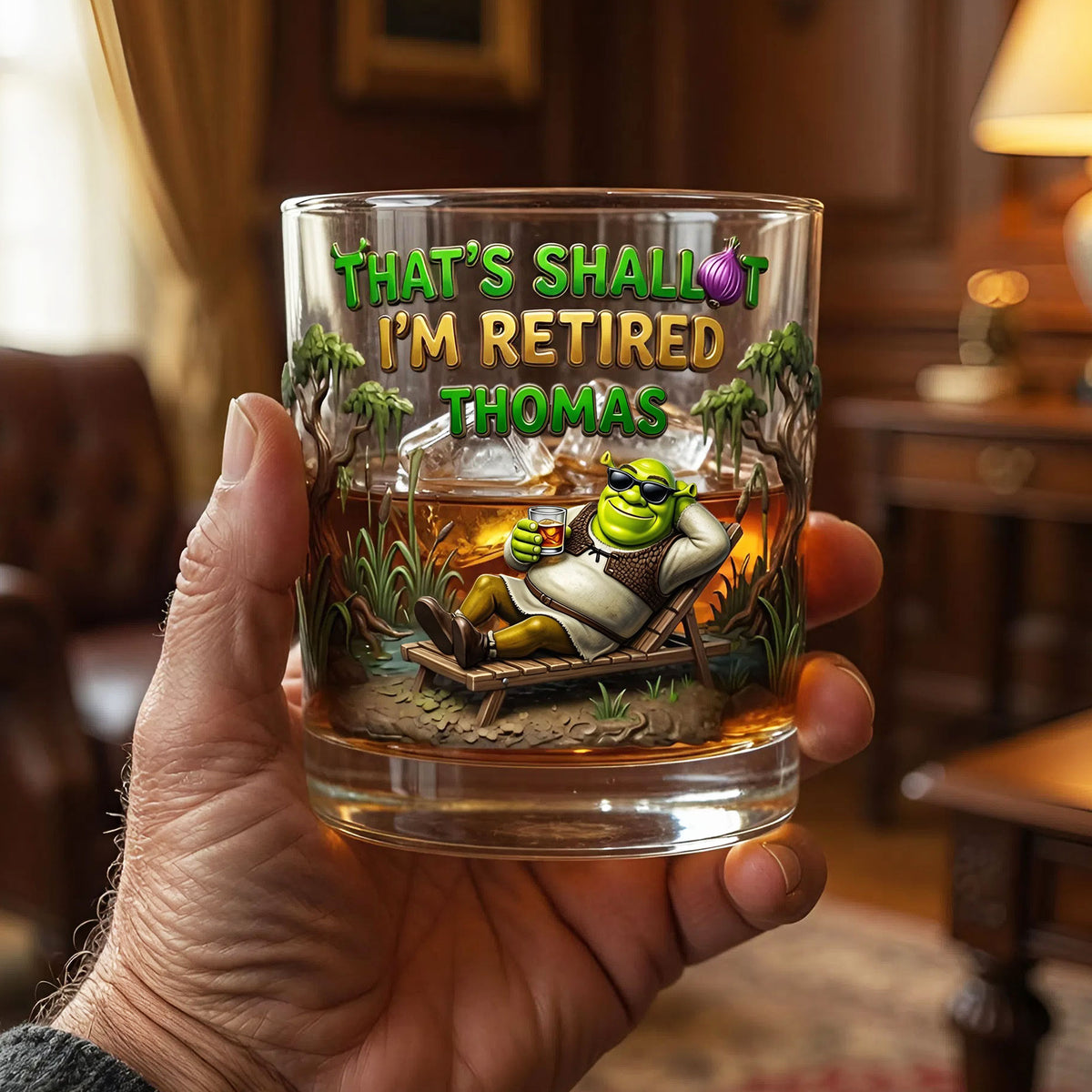 Retired Legend Relaxing Round Glass - Personalized Retirement Gifts 01HUTI110626-Homacus