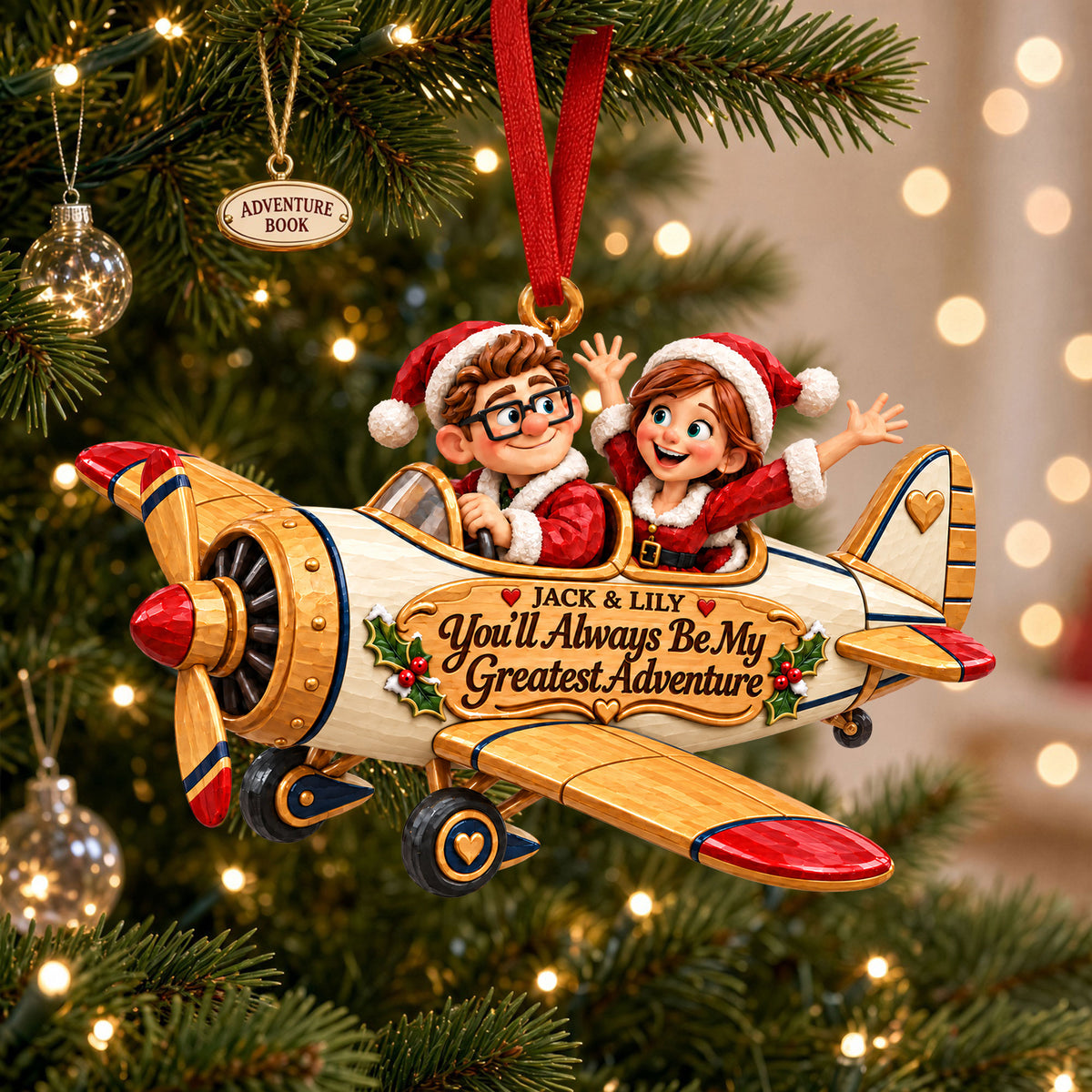 Love Is The Greatest Adventure Acrylic Ornament - Personalized Christmas Gifts For Couples 06tyti300926-Homacus