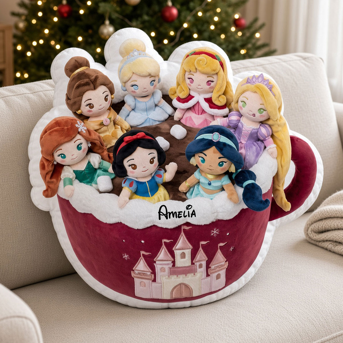 Hot Cocoa Cup Sink Custom Shape Pillow - Personalized Gifts 05qhti271026-Homacus