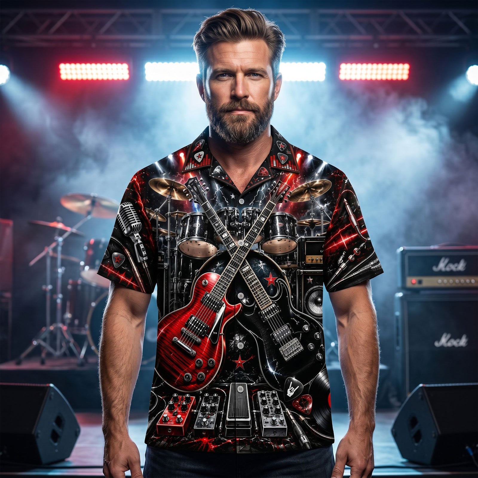 Rock Band Hawaiian Shirt - Personalized Gifts For Musician Hawaiian Shirt 02NATI090626-Homacus