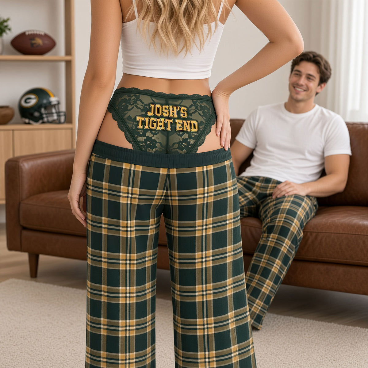 Rivalry Game Couple Pajama Pants - Personalized Gift For Sport Lovers 02NATI290926