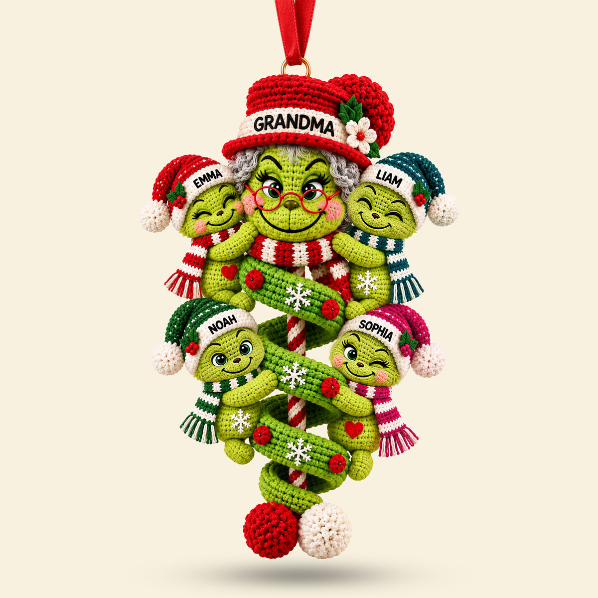 Grandma’s Christmas Crew Acrylic Ornament - Personalized Gifts for Grandma 04nati070926