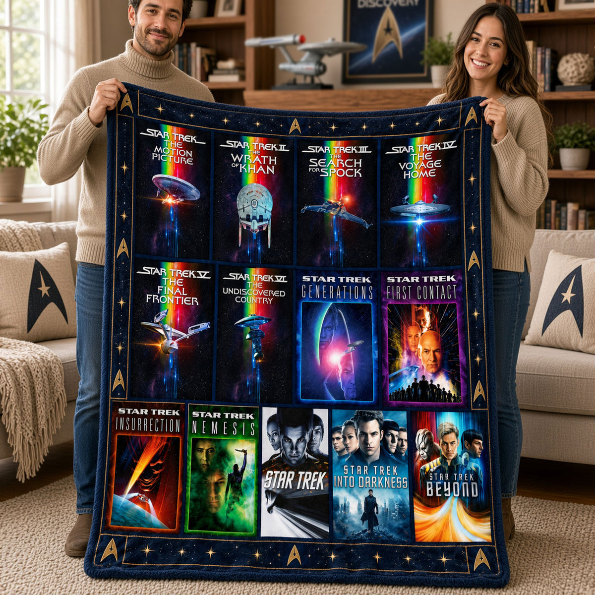 Retro Space Adventure Blanket -Personalized Gift For Space Lovers 01QHTI021026