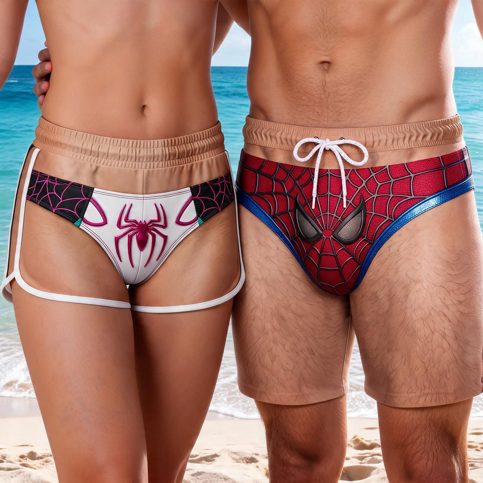 Chaos Couple Beach Shorts Set - Personalized Gifts For Couples 04huti020726-Homacus