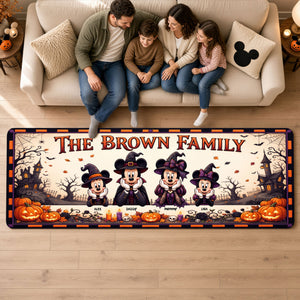 Spooky Mouse Family - Personalized Halloween Gifts For Family Runner Rug 02tyti030926