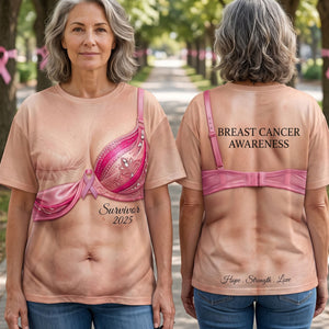 Survivor Scar 3D Shirt, Personalized Gifts For Breat Cancer Warrior 03QHTI200826-Homacus