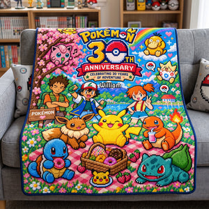 30th Anniversary Picnic Blanket - Personalized Gifts For Game Lovers 04PATI141026-Homacus