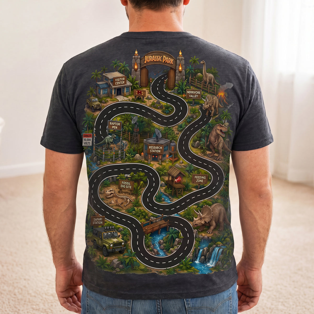 Adventure Map Shirt - Personalized Gifts For Dad 04NATI210526-Homacus