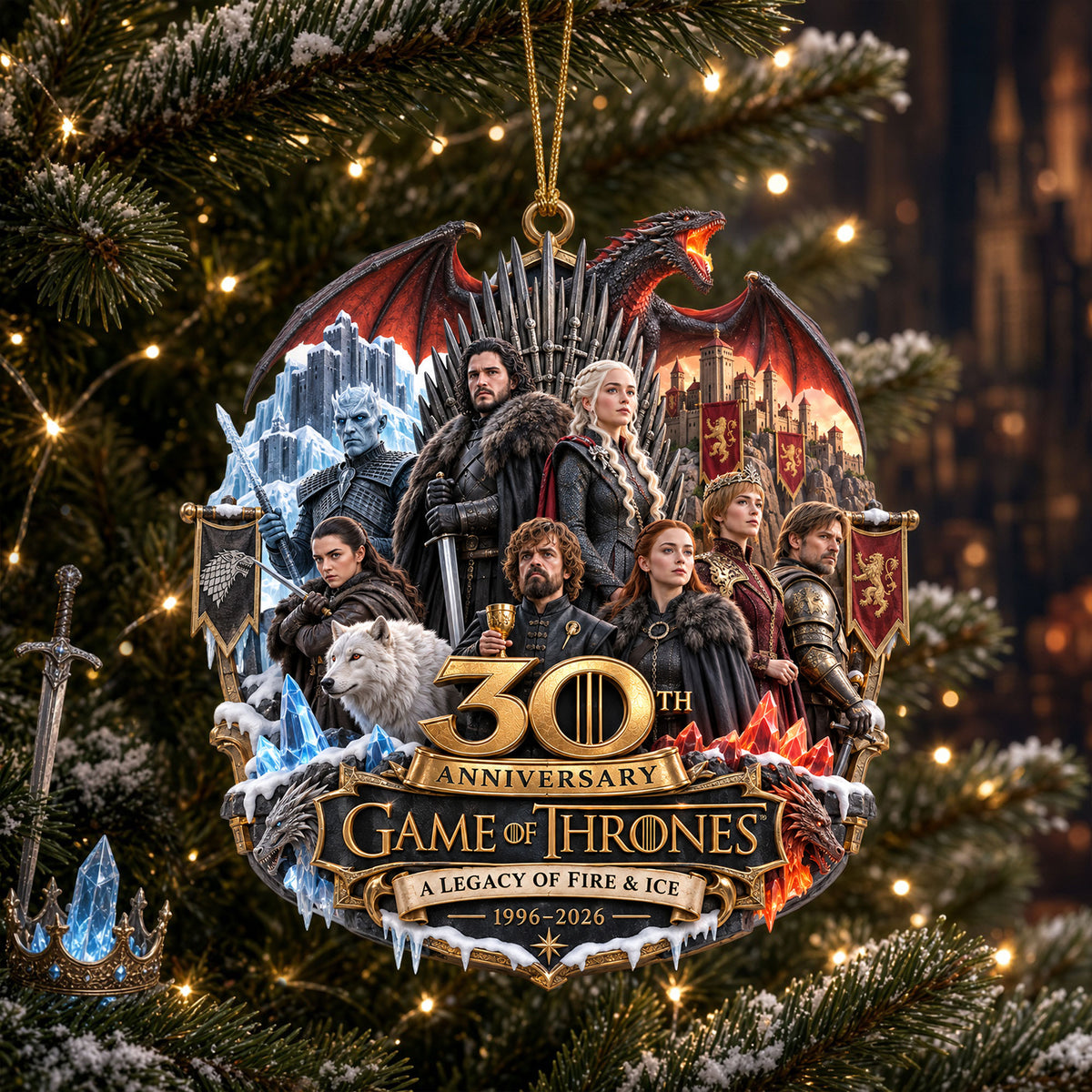 30th Anniversary Kingdom Christmas Ornament - Personalized Gifts 05HATI120926-Homacus