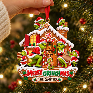 Gingerbread House Family Christmas Ornament - Personalized Gifts For Family 03HATI161026-Homacus