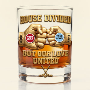 Fist Bump Dual Team Round Glass Personalized Gifts For Sport Lovers 07HUTI060626-Homacus