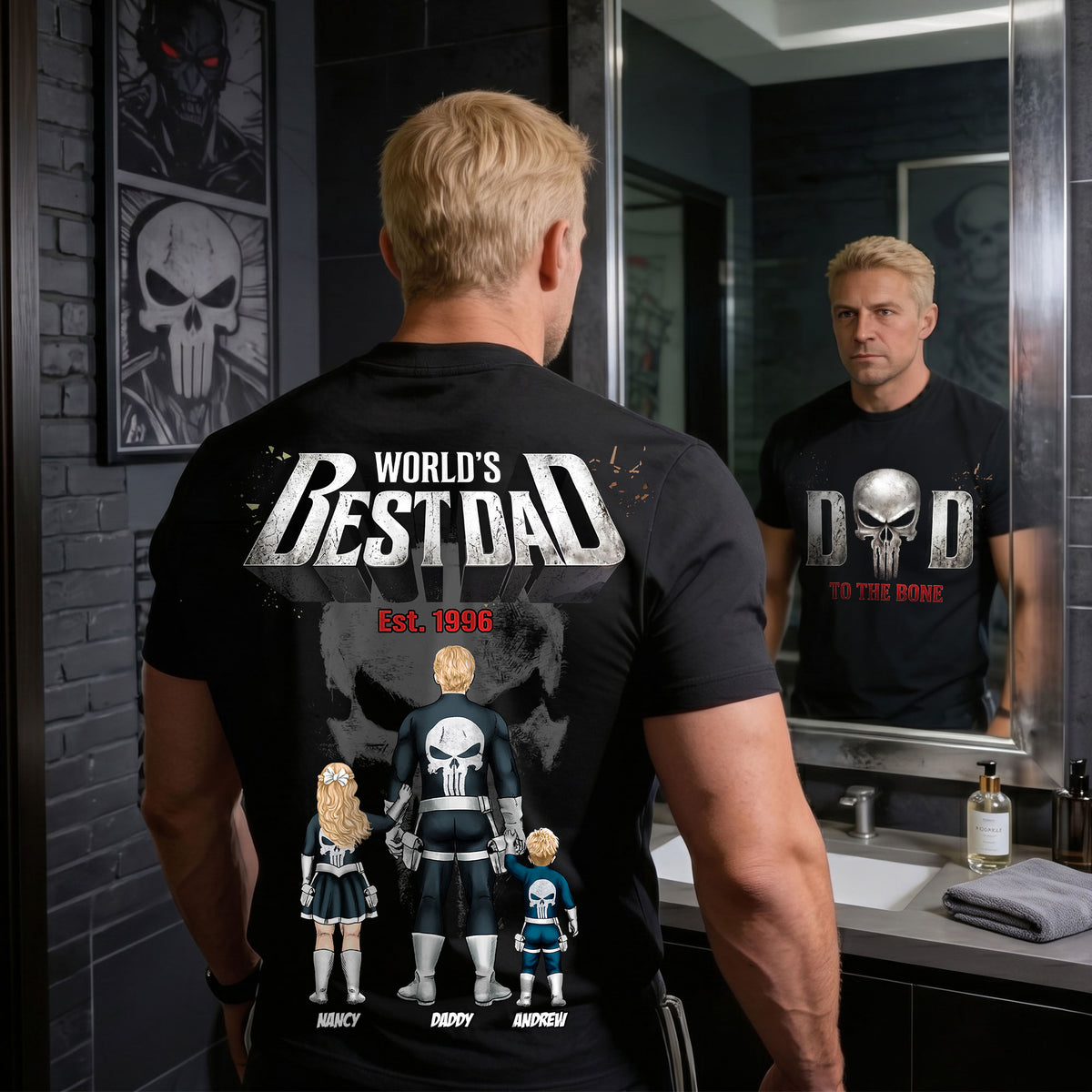 Dad And Kids Warrior Shirt Personalized Father's Day Gifts 02HUTI260526-Homacus