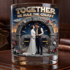 Romantic Couple Round Glass - Personalized Gifts For Couple 03tyti150626-Homacus