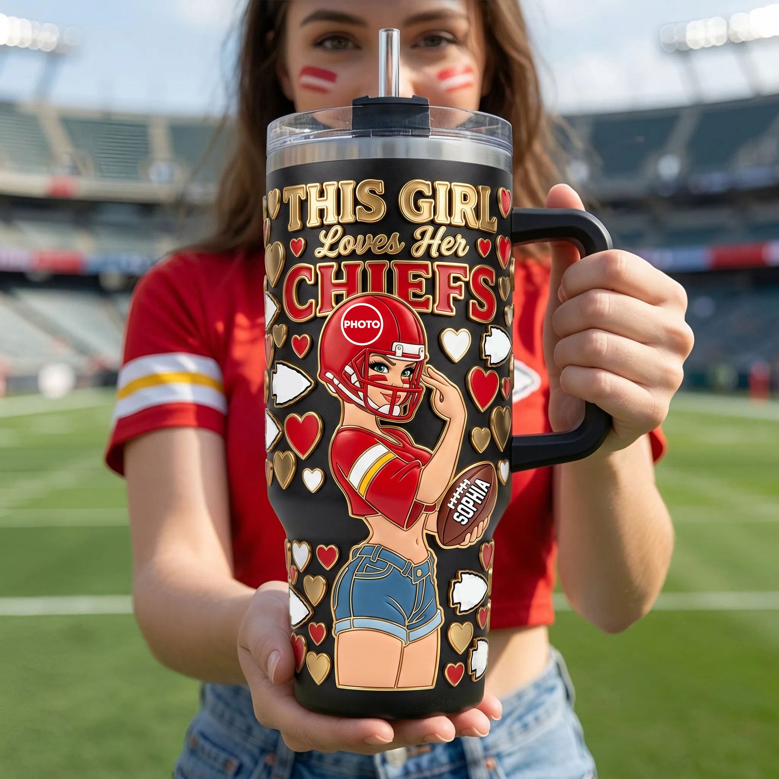 All-Star Girl Colorful 40oz Tumbler With Handle - Personalized Gifts For Sport Lovers 01HUTI010726-Homacus