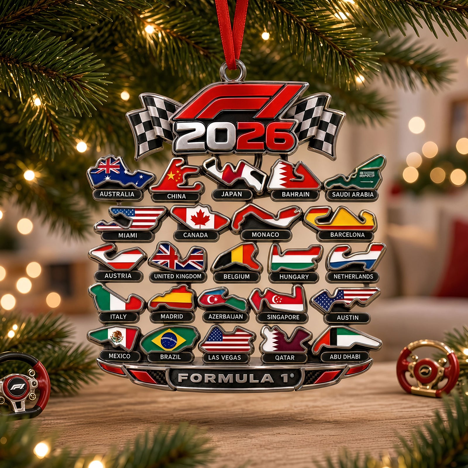 Legend Teams Race Track Acrylic Ornament - Personalized Christmas Gifts 03nati260926-Homacus