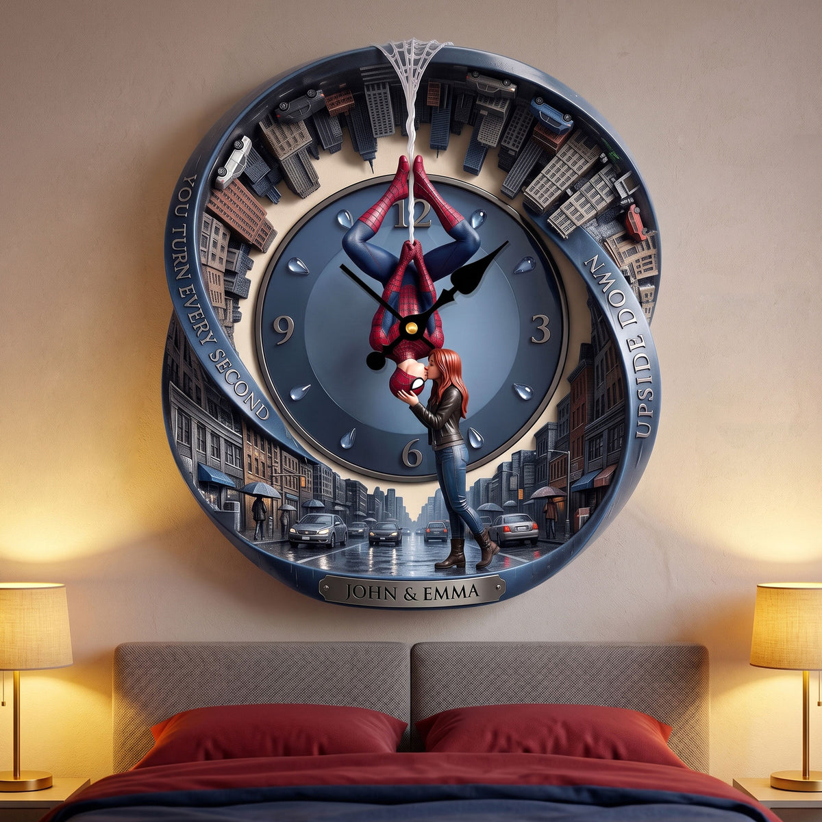 Every Moment With You - Personalized Gifts For Couple Acrylic Hanging Wall Clock 05HATI240726-Homacus
