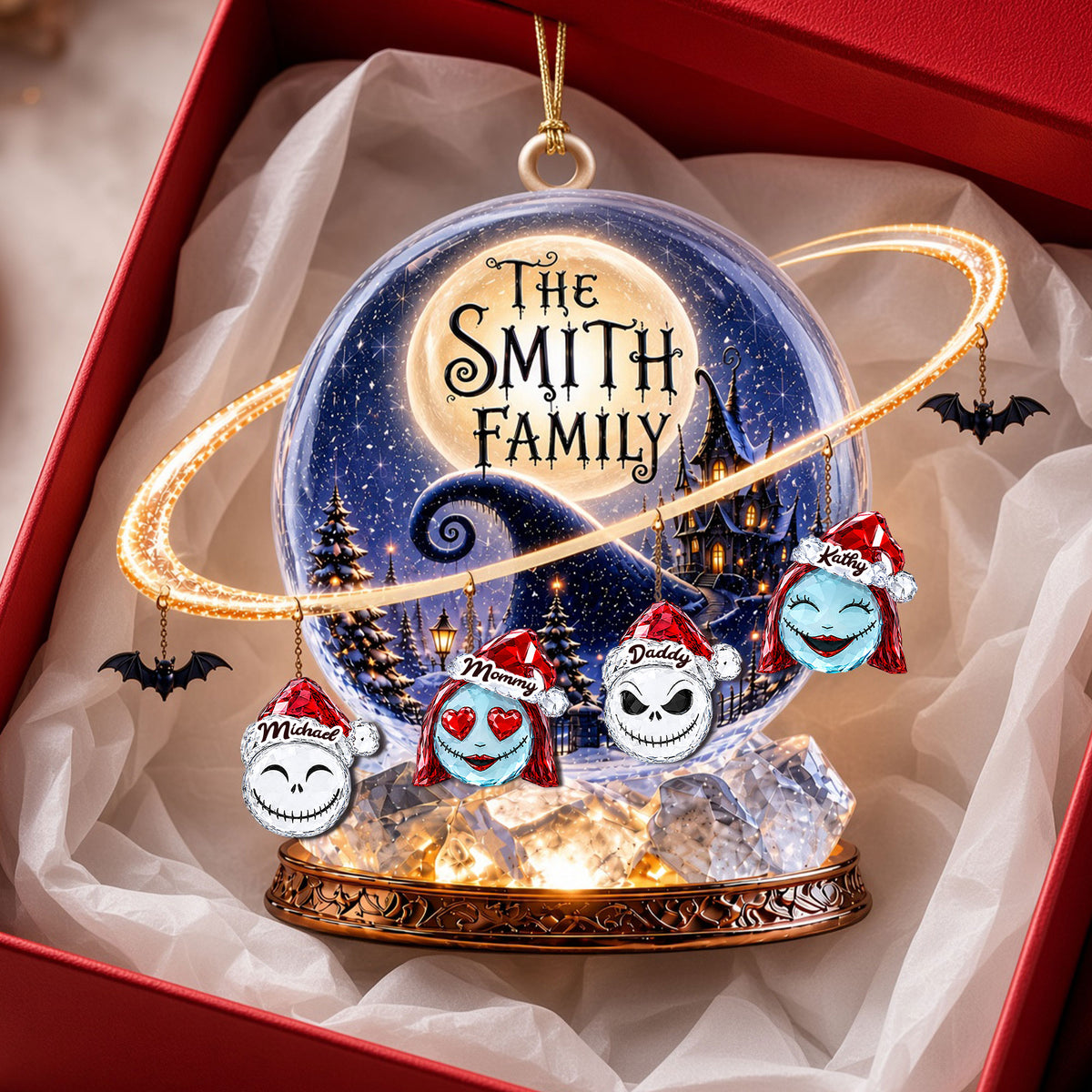 Spooky Family Acrylic Ornament - Personalized Christmas Gifts 04ohti250826-Homacus