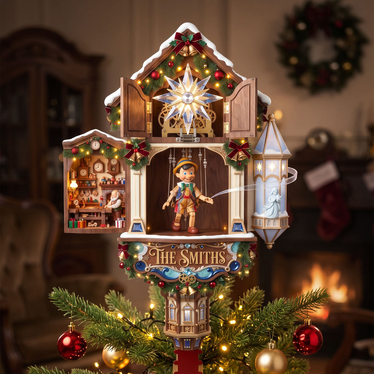 Little Wooden Boy Acrylic Christmas Tree Topper - Personalized Gifts 02HATI020926