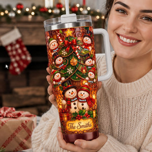 Snowman Family Tumbler – Personalized Christmas Gifts For Family 01pati190826-Homacus