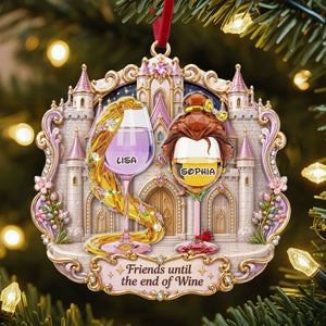 Princess Wine Glasses Acrylic Ornament - Personalized Christmas Gifts For Besties 03nati150826