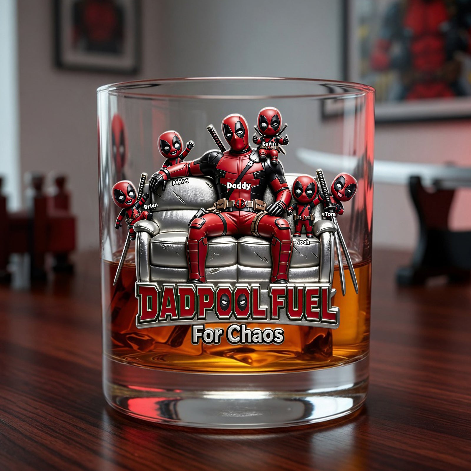 Funny Fighter Dad Drinking Glass - Personalized Gifts For Dads 01huti210526-Homacus