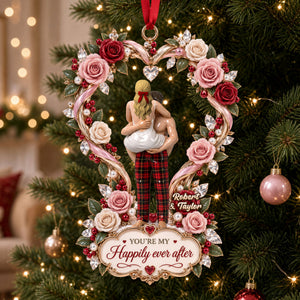 Affectionate Love Rose Ornament - Personalized Gifts For Couple 01qhti170926