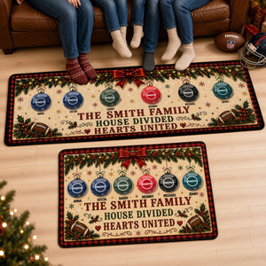Family Football House Divided Hearts Runner Rug - Personalized Gifts 03NATI260826-Homacus