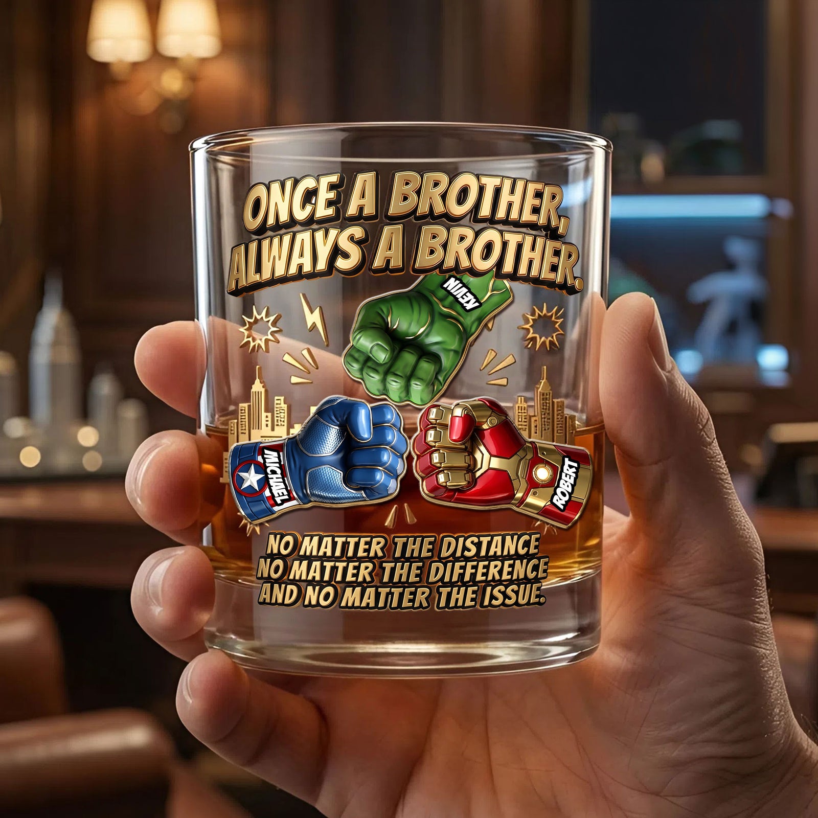 Best Brother Ever Round Glass Personalized Gifts For Brothers 01NATI050626-Homacus