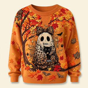 Autumn Boo Jee Cat Sweater - Personalized Gifts For Cat Lovers 04qhti100826-Homacus