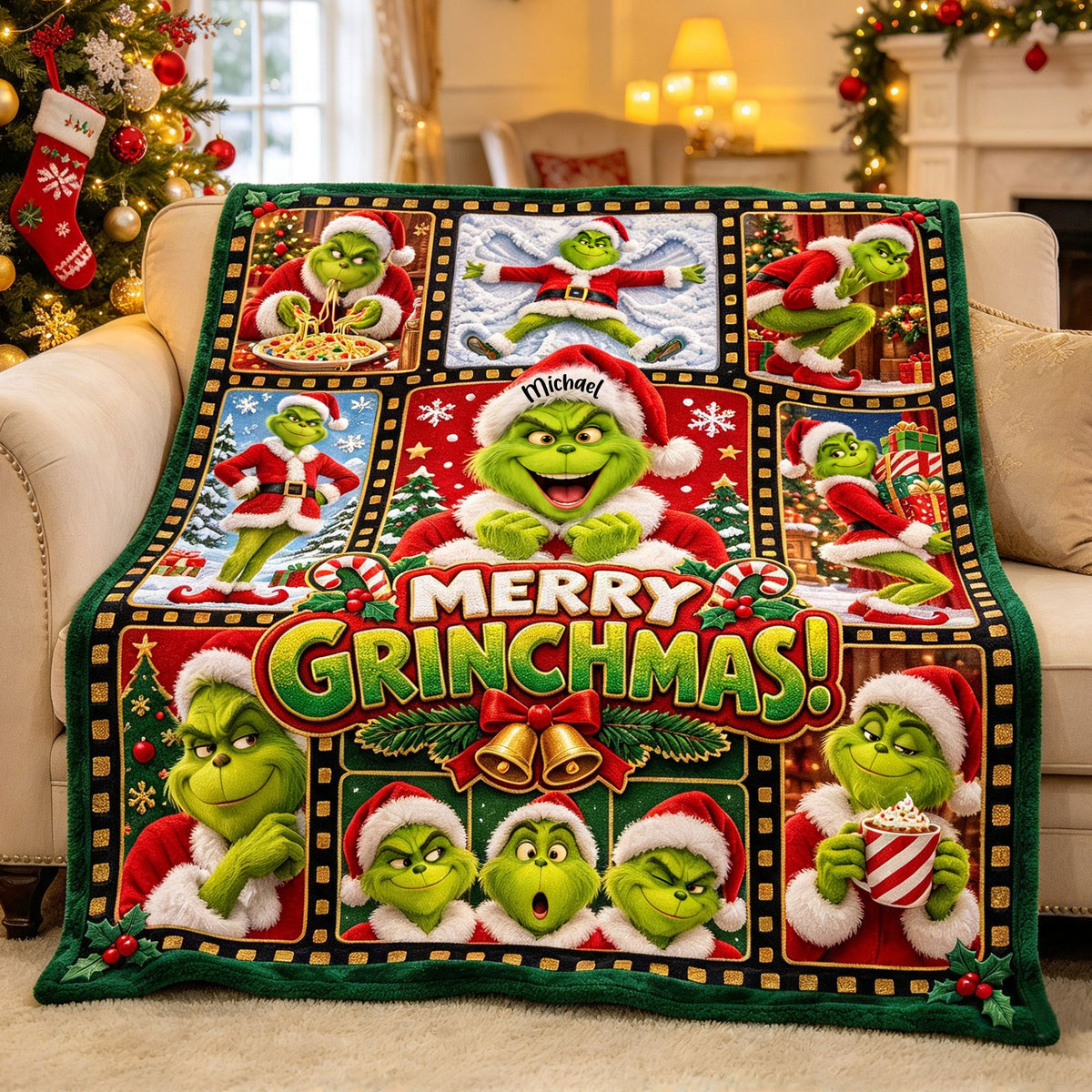 Festive Season Blanket - Personalized Gifts For Christmas Blanket 01PATI151026-Homacus