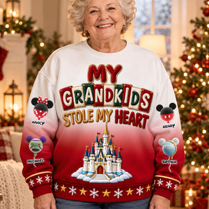 Grandkids Stole My Heart Christmas Sweater - Personalized For Grandma 04OHTI231026-Homacus