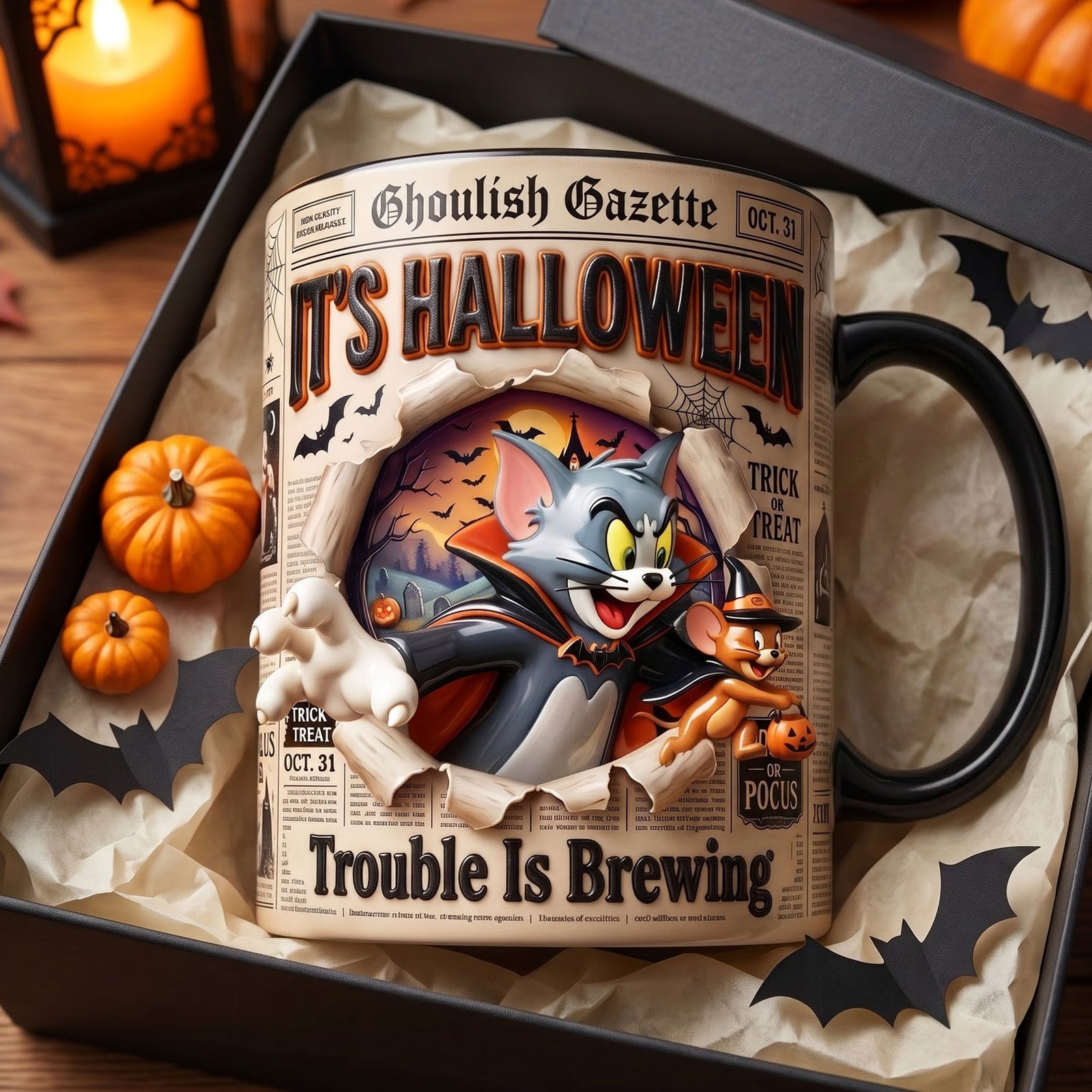 Halloween Trouble Coffee Mug - Personalized Gifts For Friends 05PATI100826-Homacus