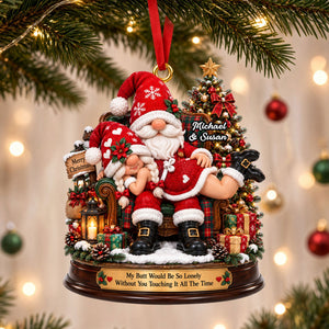 Playful Touch Couple Ornament - Personalized Christmas Gift For Couples 01NATI260926