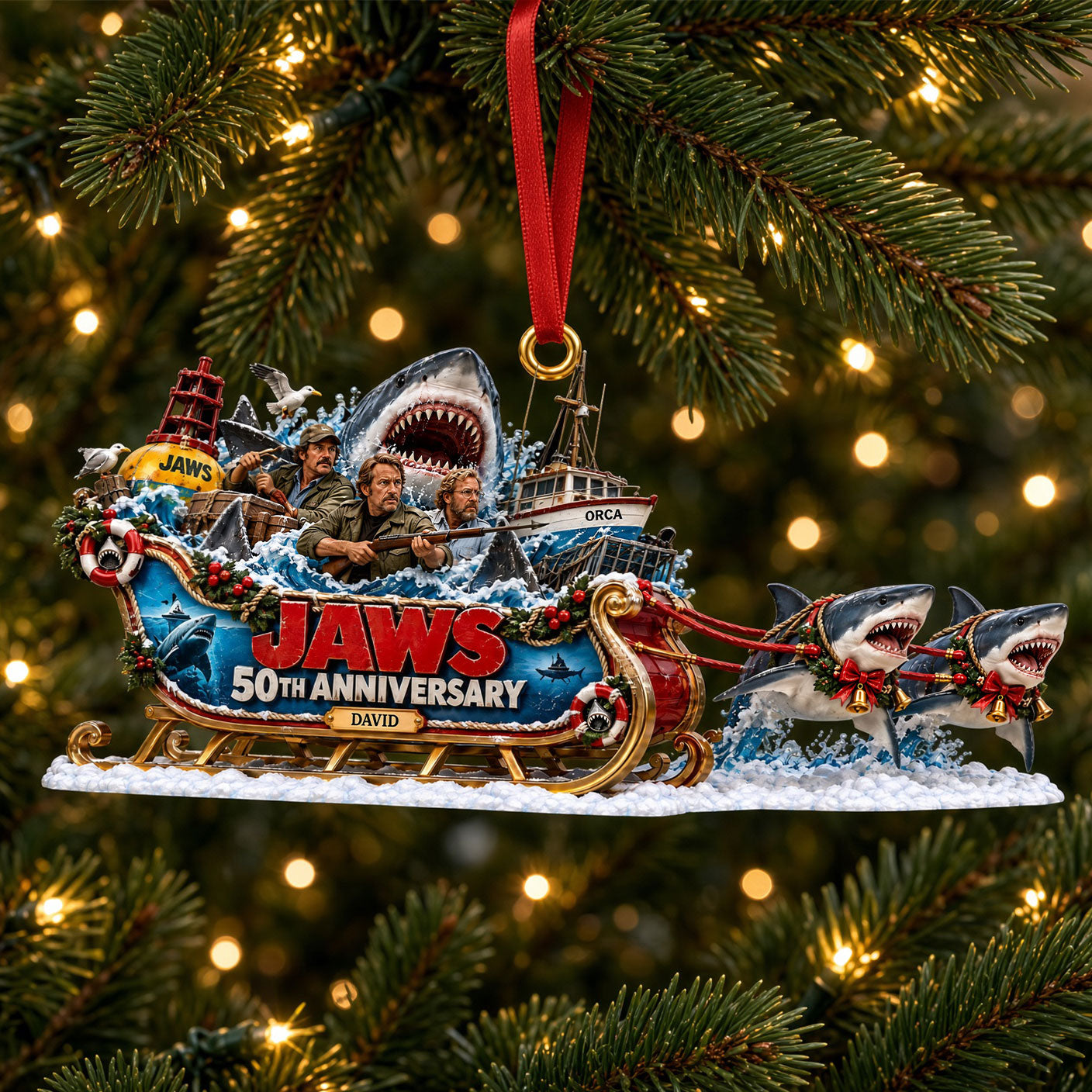 50th Anniversary Deep Sea Christmas Ornament - Personalized Gifts 02OHTI071026-Homacus