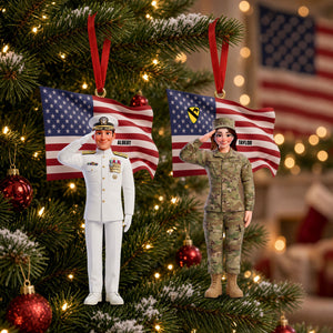 Patriotic Loyalty & Honor Christmas Ornament - Personalized Gifts For Veterans 02huti260926-Homacus