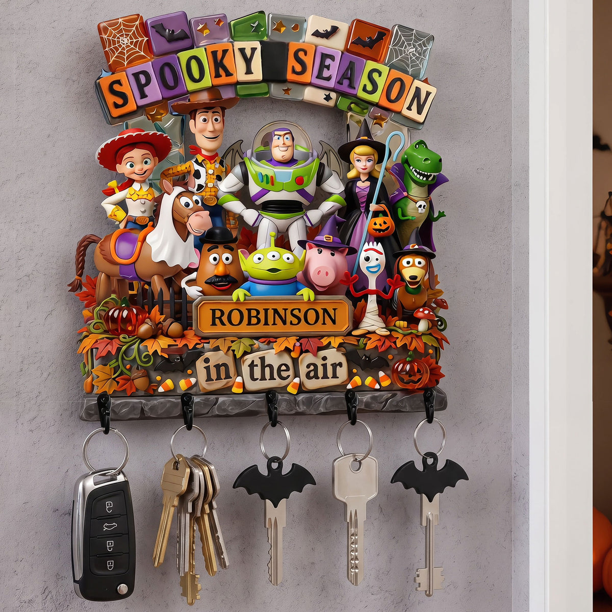 Spooky Season Acrylic Key Hanger - Personalized Gifts For Halloween 02pati310726